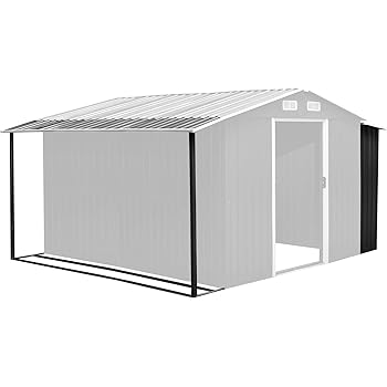 Zelsius Geratehausanbau Set Schleppdach 174 X 156 146 X 42 Cm Unterstand Fur Gartengerate Wettergeschutzt Geeignet Zur Lagerung Fur Holz Anbau Fur Gerateschuppen Amazon De Garten