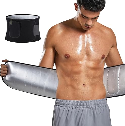 baxobaso Cinturón reductor de cintura para mujeres y hombres para entrenamiento de grasa del vientre inferior para mejorar el efecto de sudoración