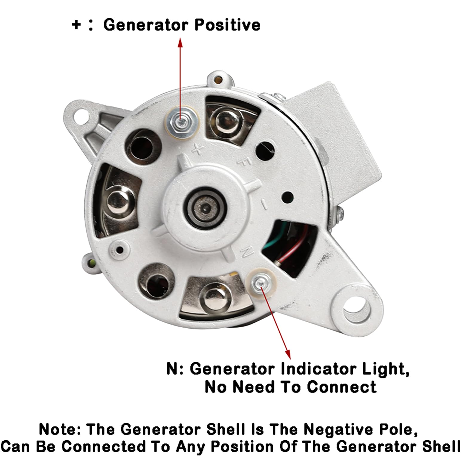 12-14v 1000w Generator prądu stałego z czystą miedzią do użytku domowego Bezszczotkowy stały magnesy Generator o dużej mocy do motocykla, ciągnika, samochodu, oświetlenia,Double head