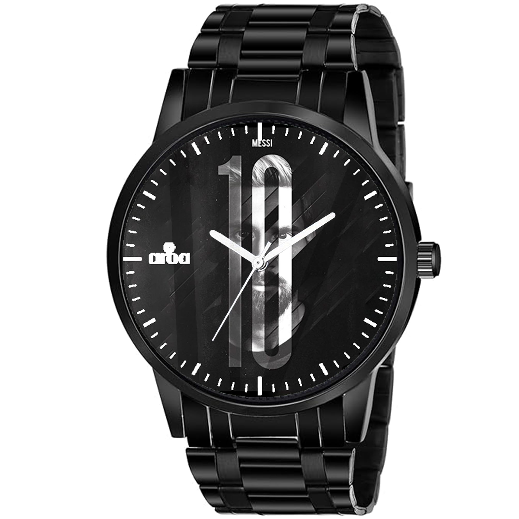 AROA Watch for Men with Messi 10 Watch Model :BB/96/284 in Black Metal Type Black Metal Strap Analog Watch Black Dial for Men Stylish Watch for Boys (B0D6KWR8RT) Amazon Price History, Amazon Price Tracker