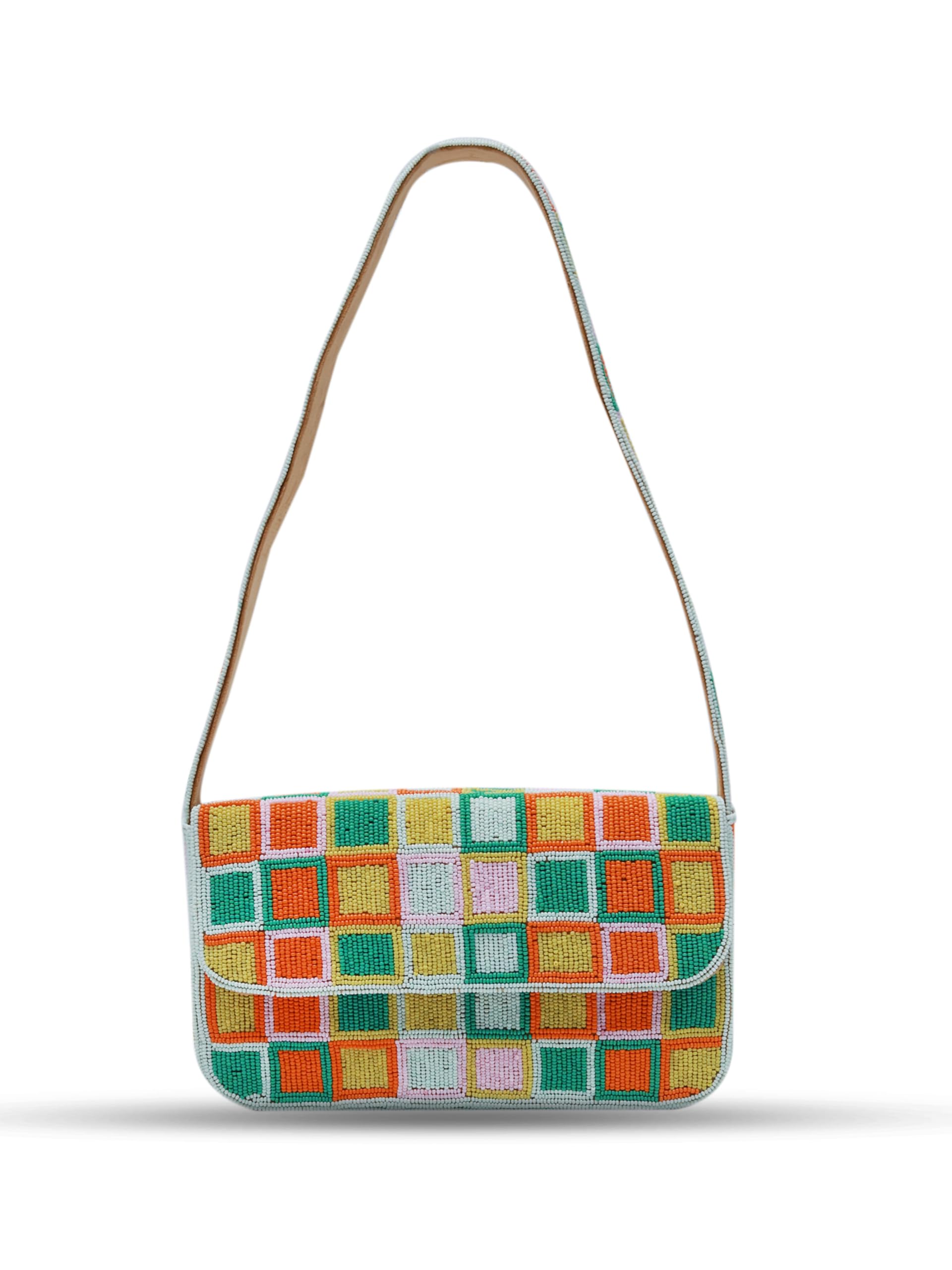 the tan clan Blossom Blocks Baguette Bag with Handle-picture-49