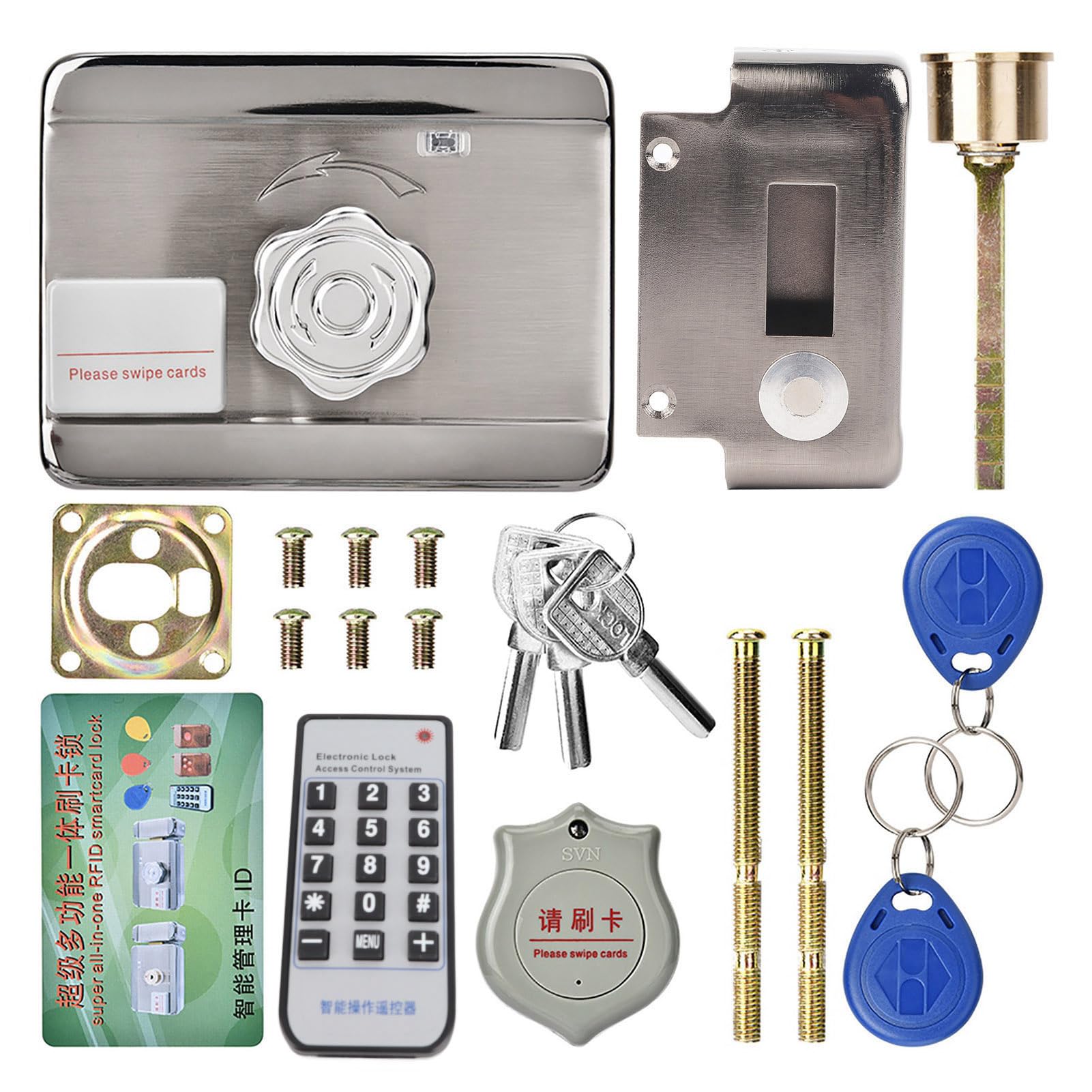 Cerradura de puerta con control remoto , acceso electrónico a puertas , control remoto inteligente , identificación , cabeza
