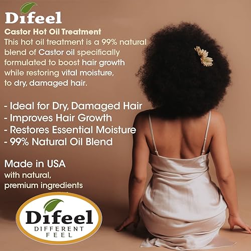 Miniatura 7 de Difeel Essentials - Aceite de ricino para el crecimiento del cabello, bomba de belleza para el crecimiento del cabello, juego de 7 piezas