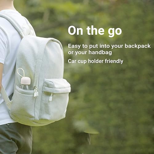 Miniatura 4 de emoi Botella de agua sin BPA, 16 onzas  16.2fl oz, bonita botella de agua con correa de transporte, ideal para niños, niñas, estudiantes, mujeres,