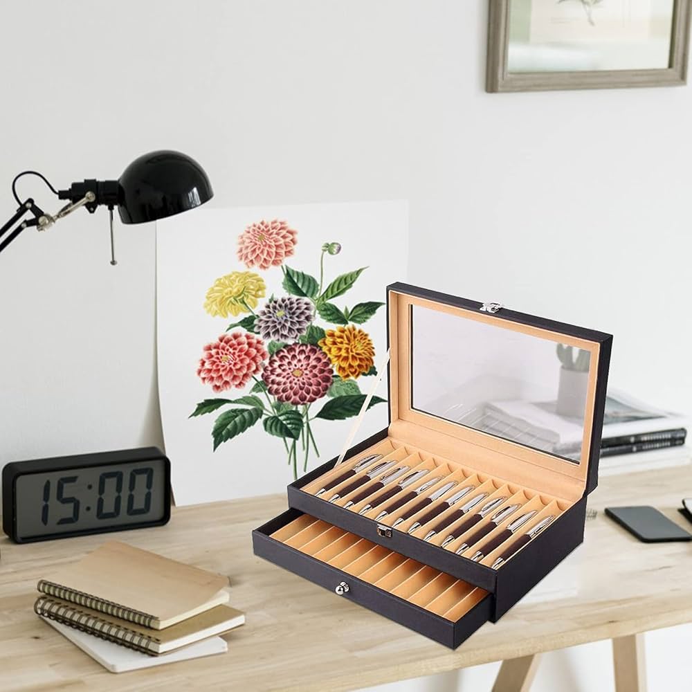 Amazon.co.jp: Gdrasuya10 ペンディスプレイボックス レザー