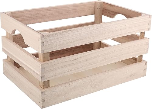 Miniatura 7 de Garneck Caja de almacenamiento de madera, cesta de almacenamiento de bambú, contenedor de almacenamiento de bambú, jardinera de barril de madera,