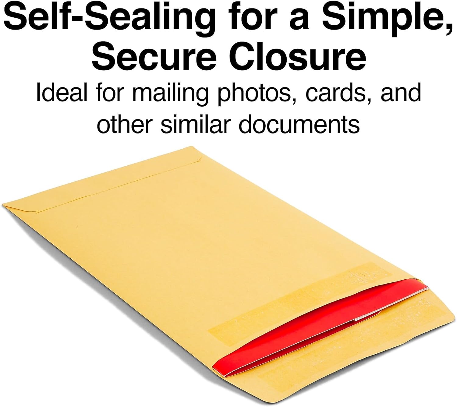 Staples 6 x 9 Self‑Sealing Catalog Envelopes, Brown Kraft, Strong Peel & Seal Closure, Heavyweight Mailing Envelopes, 100/Box