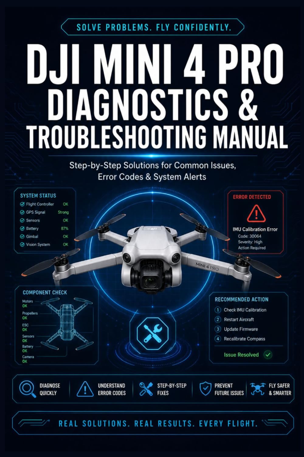 DJI Mini 4 Pro Diagnostics & Troubleshooting Manual: Resolve Sensor Errors, Motor Failures, App Crashes & RTH Issues (DJI Mini 4 Pro Complete Manual & Reliability Handbook Book 3)