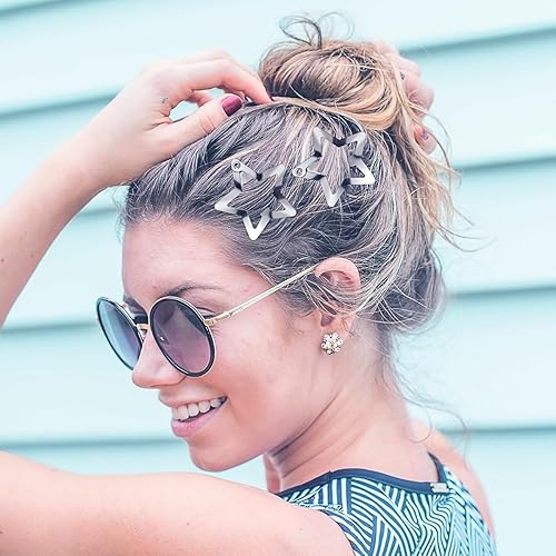 Miniatura 3 de Pinzas para el cabello de metal con forma de estrella plateada, pasadores pequeños para el cabello Y2K, pinzas para el cabello con estrella Y2K,