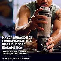 Vista 2 de Ninja Blast Max, licuadora portátil + Twist & Go, batido personal, mezclar, triturar hielo, 3 programas, inalámbrico, recipiente extraíble de 22