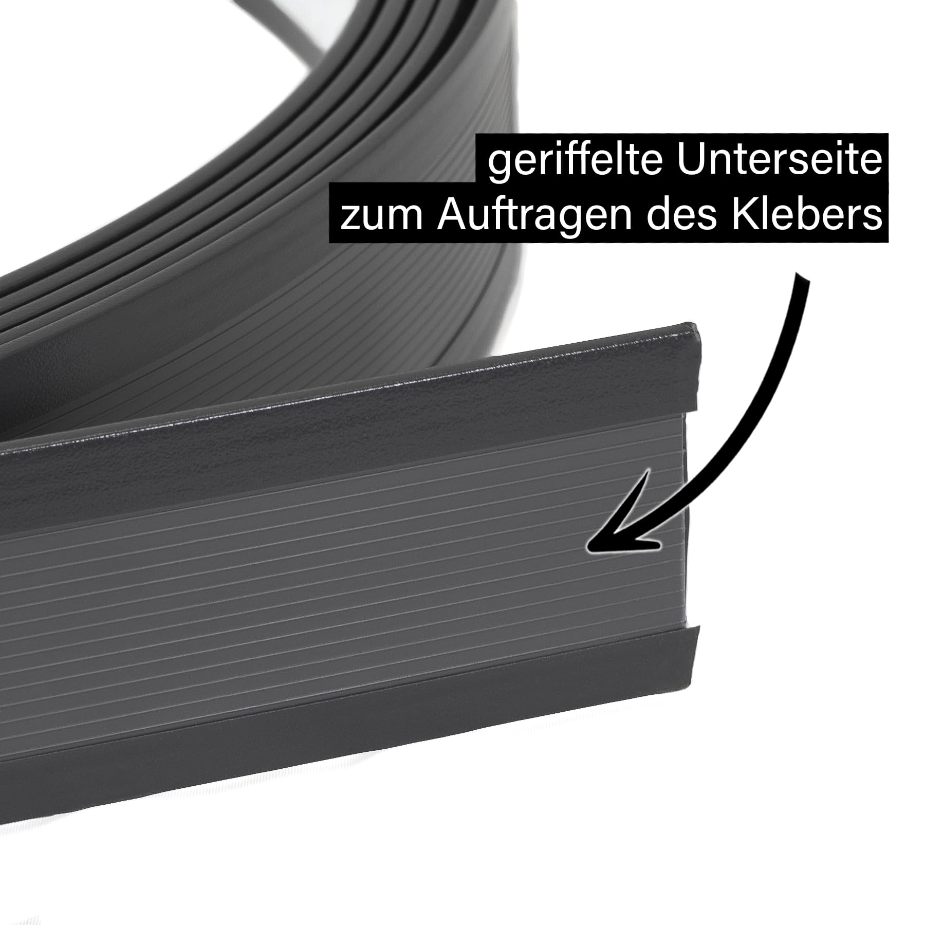 Fensterleiste RAL 7016 anthrazitgrau-glatt 60 mm breit 6m lang Flachleiste Abdeckleiste Dekor Leiste farbig