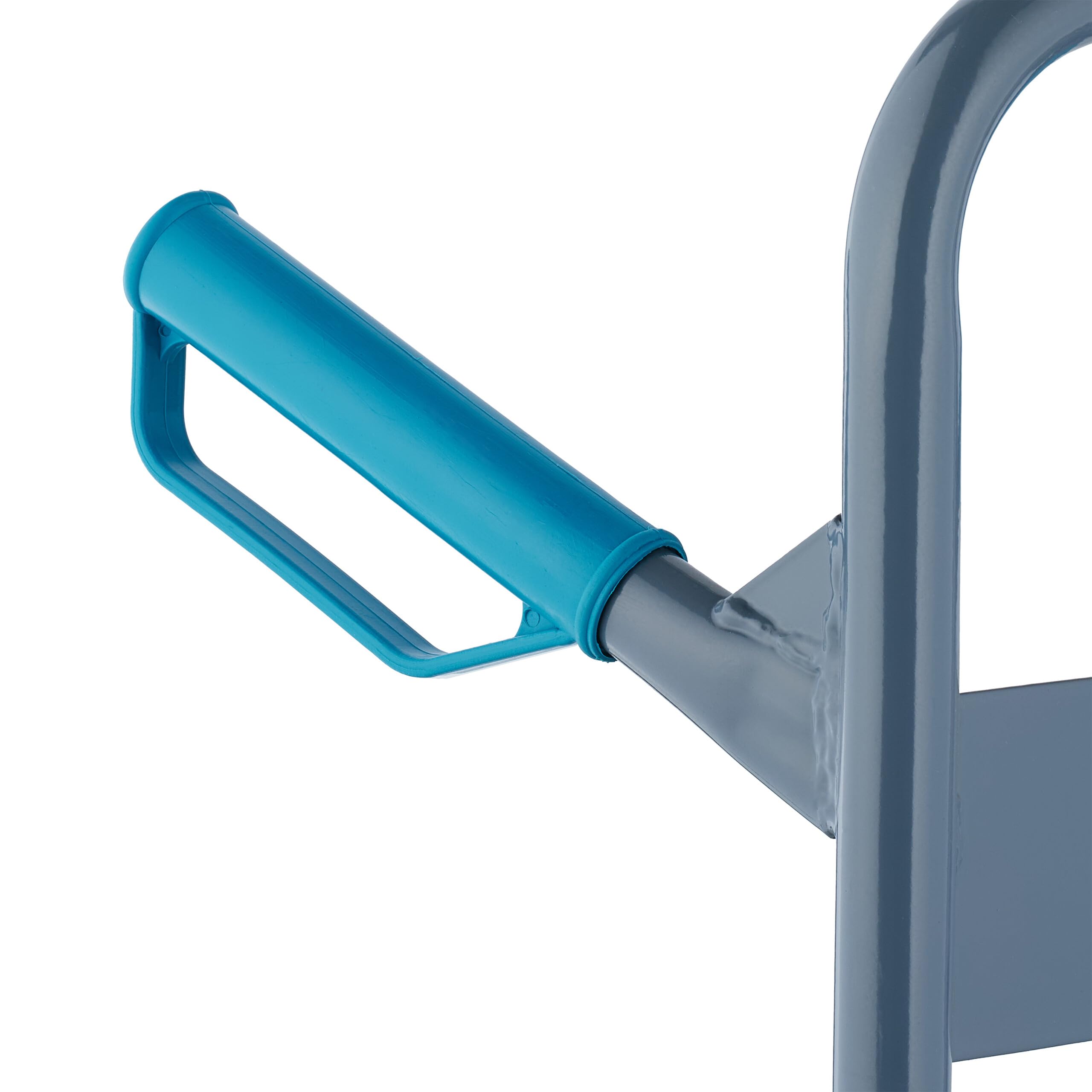 Relaxdays Carretilla Sube Escaleras, Carro Transporte Plataforma Plegable, hasta 200 kg, Altura Regulable, Gris/Azul