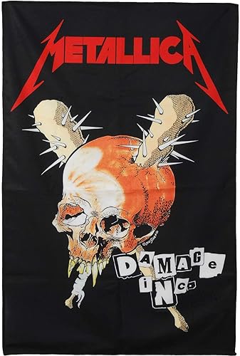 Metallica Póster Damage Inc Band Logo Bandera Textil Oficial 70Cm X 106Cm