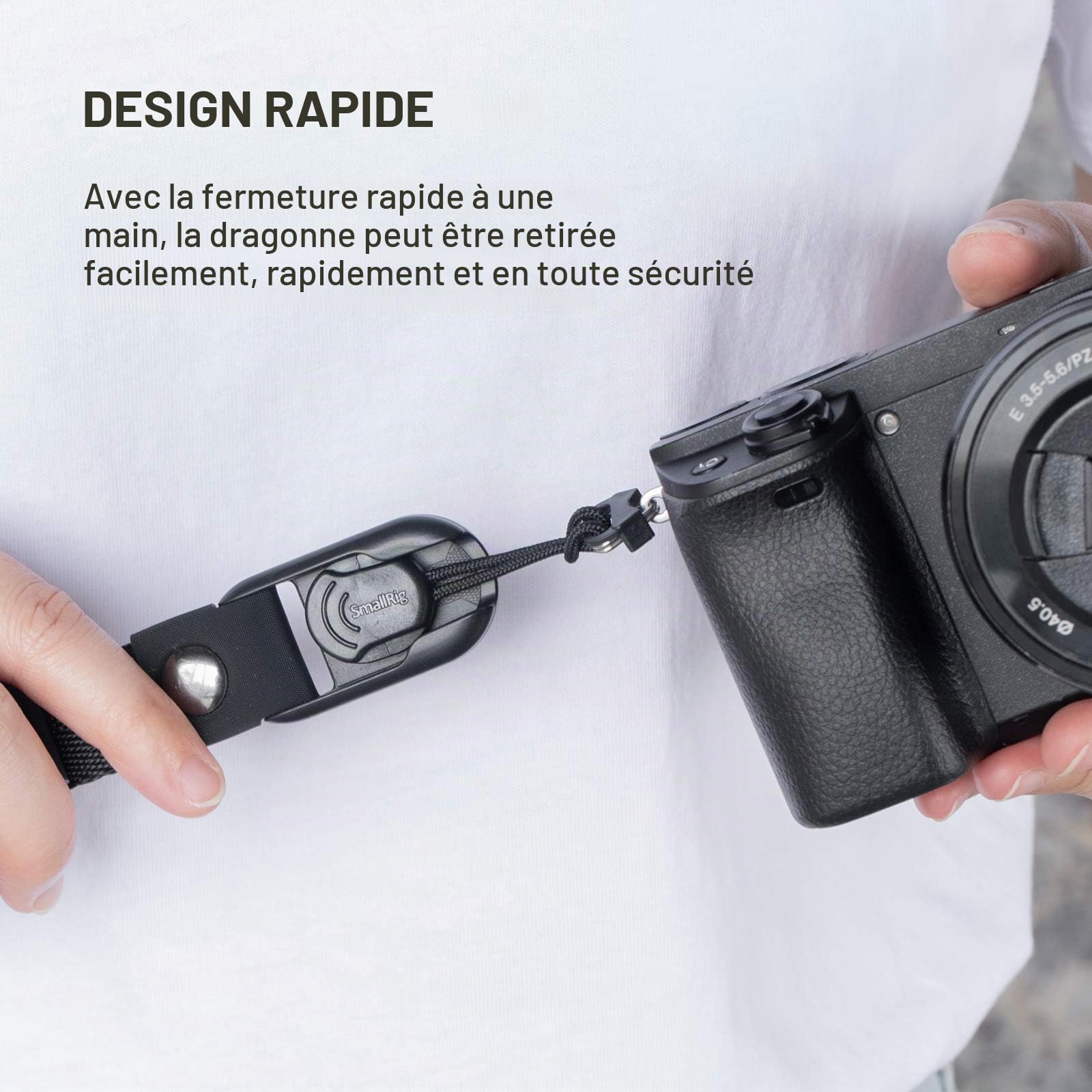 SMALLRIG Dragonne en Néoprène pour Canon pour Nikon pour Sony pour Fujifilm pour Olympus DSLR SLR - 2398