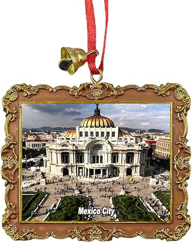 Palacio de Bellas Artes México Recuerdo de Viaje Árbol de Navidad Adorno Colgante Colgante Hogar Decoración de Fiesta de Navidad