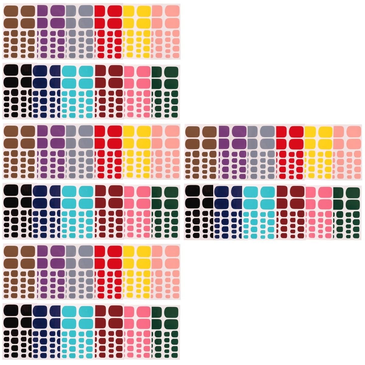 FRCOLOR 4 Set Di Nail Art Unghie Dei Piedi Adesivi Per Unghie Adesivi Per Unghie 12 Fogli*4