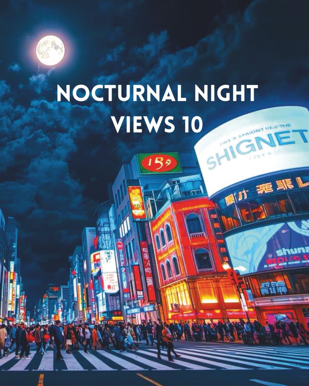 NOCTURNAL NIGHT VIEWS 10: Enhance these night backgrounds of Tokyo with vibrant colours to create stunning images.