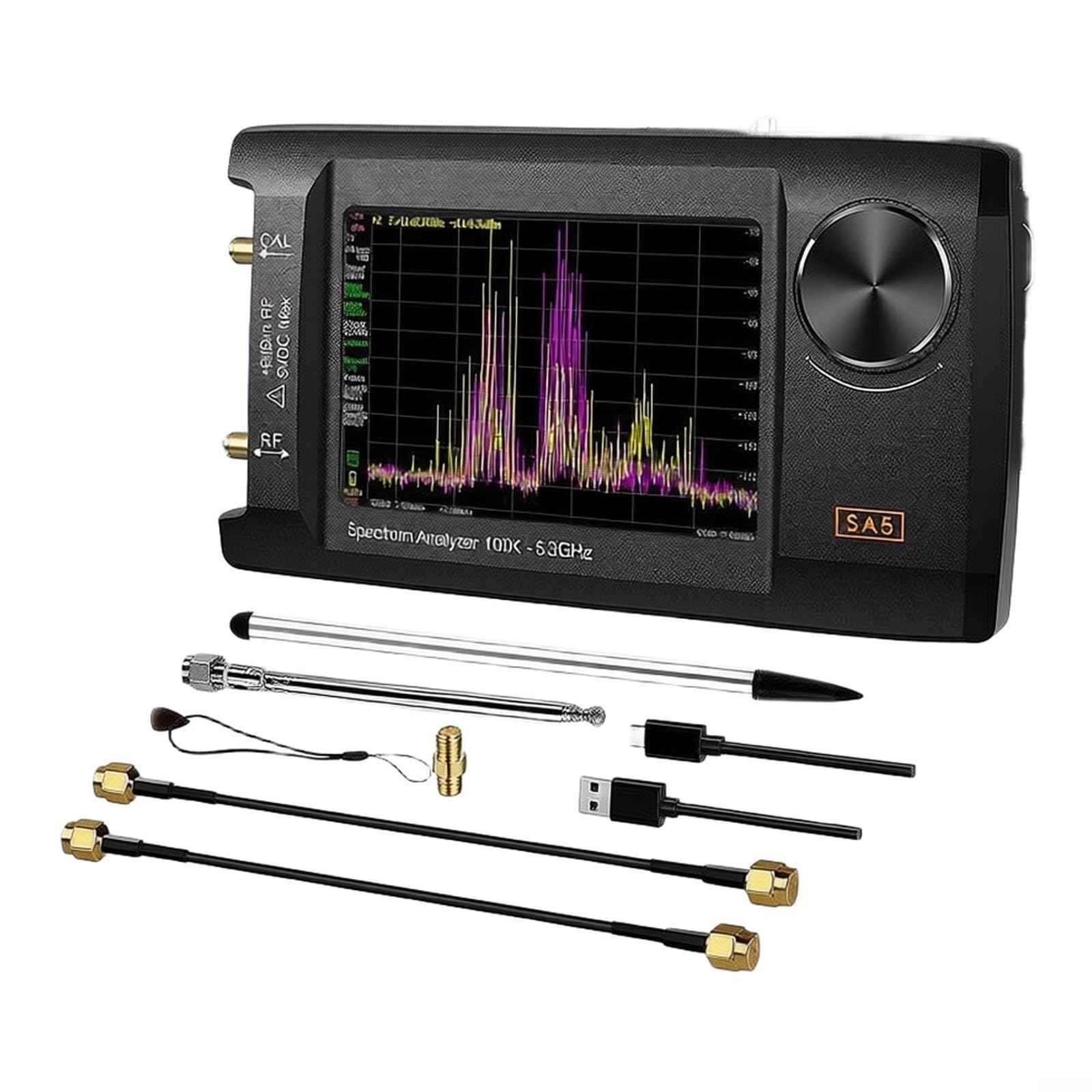 Tragbarer Spektrumanalysator SA5 mit 4 Zoll IPS LCD, Frequenzbereich