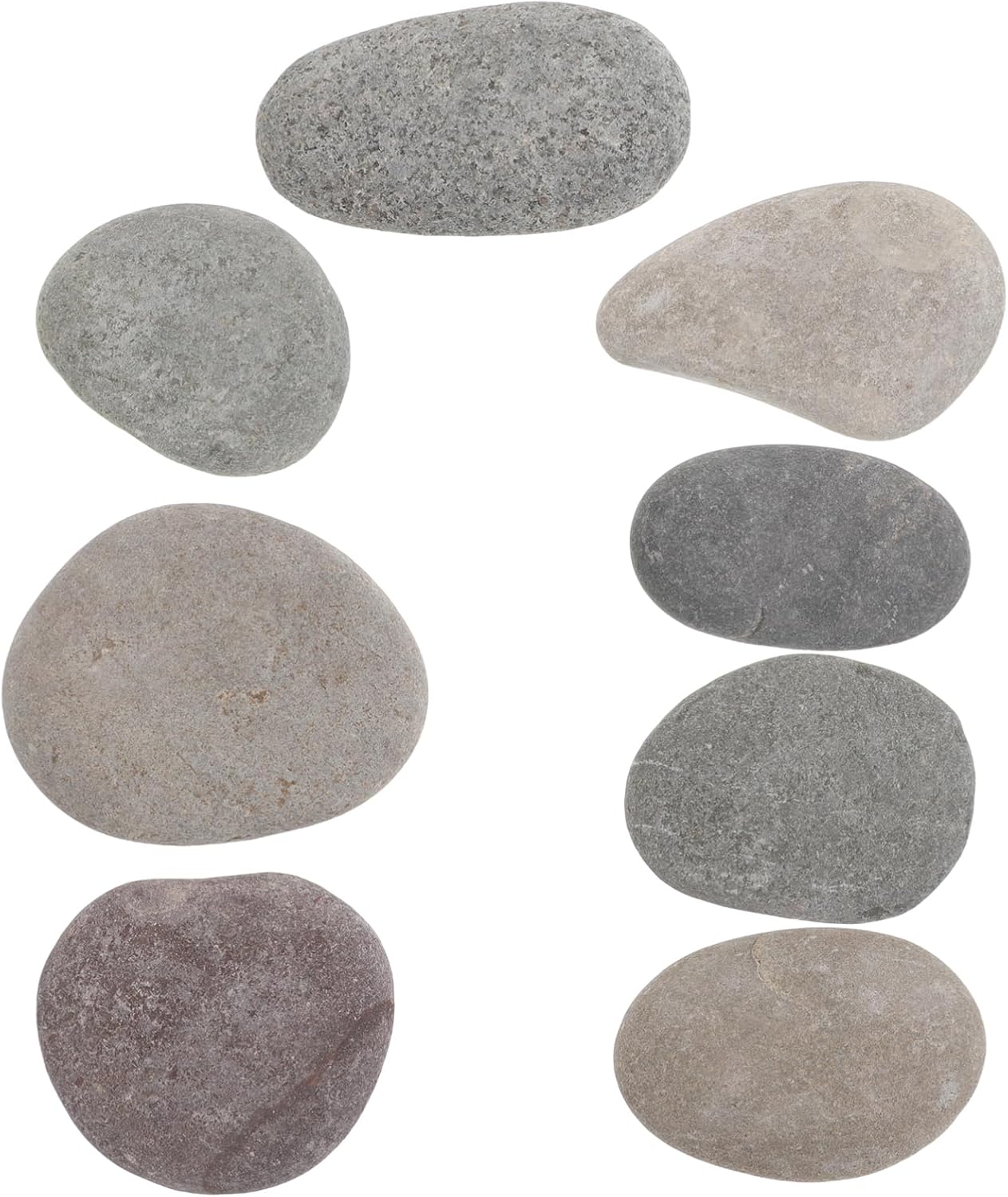Uonlytech 8Pcs DIY Painting River Rocks Smooth Flat Stones for Art Activities Weather Resistant Craft Stones for Unique Garden Decor and Family Fun