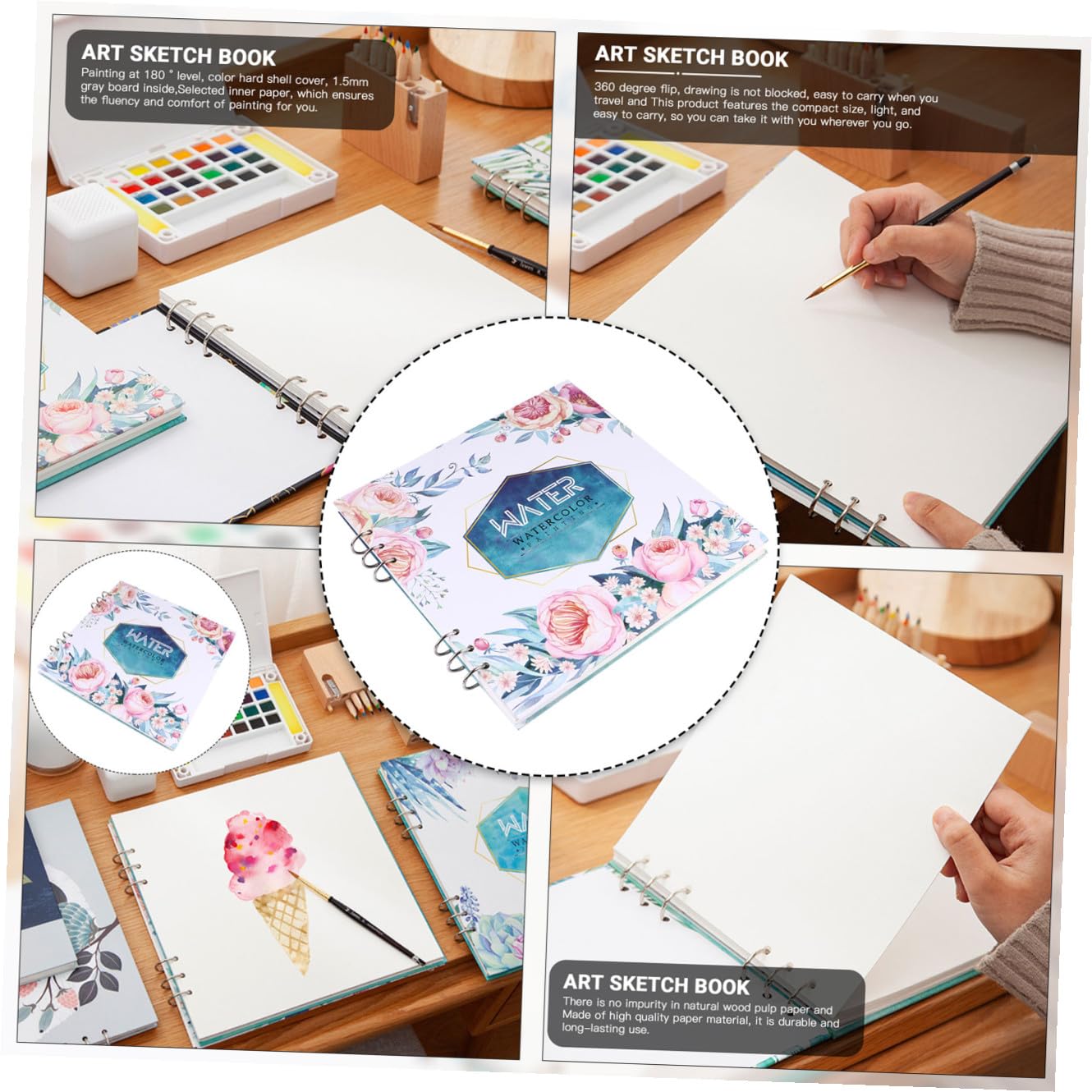 STOBOK 1stück Graffiti Skizzenbuch Aquarellpapier Stabiler Zeichenblock Für Studenten Kreatives Malbuch Seitenumschlag Für Reisen Und Kunstprojekte