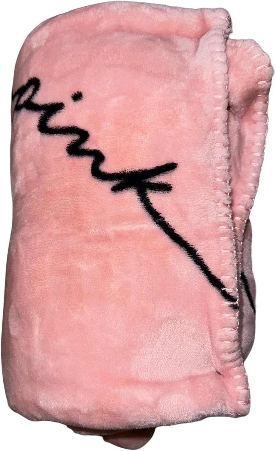 Victoria's Secret Pink Sherpa Blanket Soft Logo Plush Cozy Throw Cover Multicolor Size 50x60 New Black & White, 50''X60''