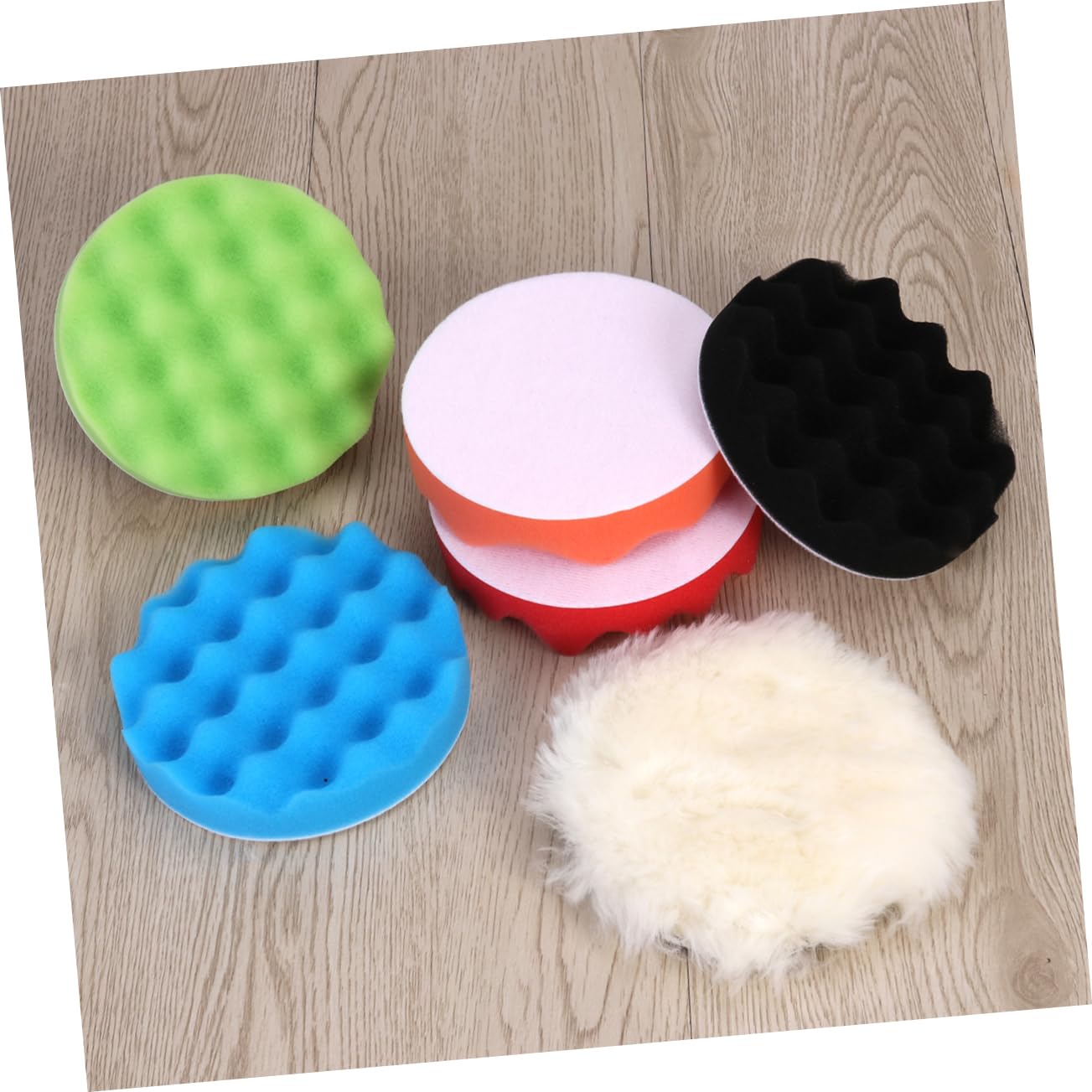 SHERCHPRY 14pezzi Pad Auto Spugna Autoadesiva Per Ceratura e Finitura Professionale Kit Completo Per Elettroutensili e Detailing Auto