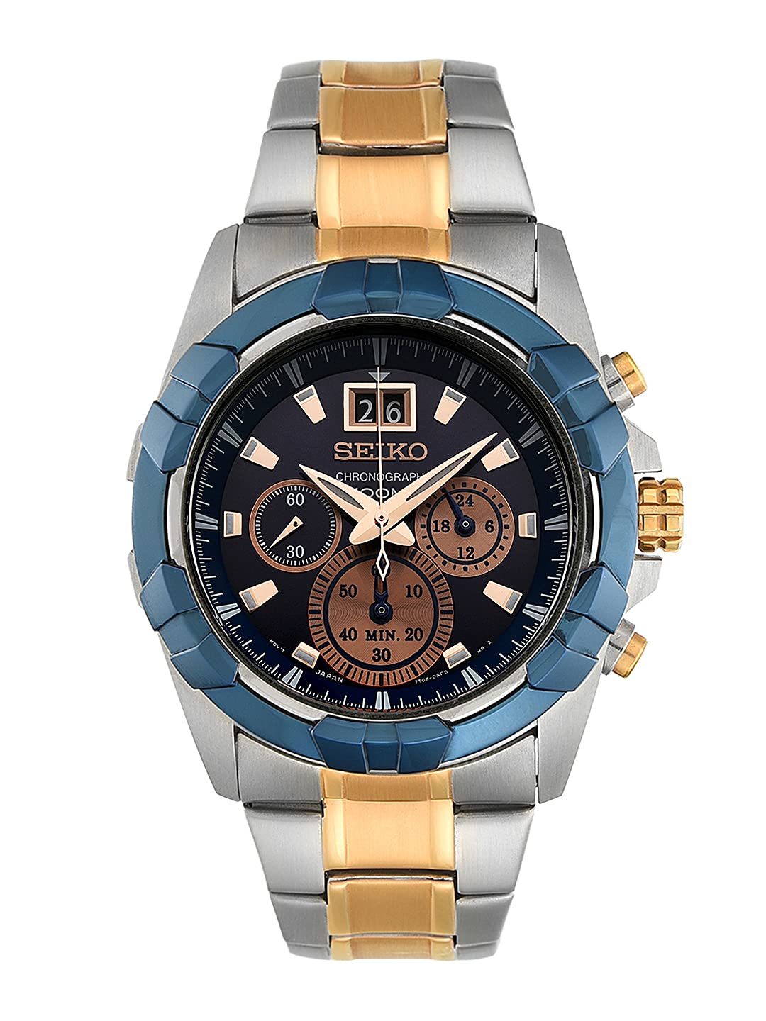 Seiko Stainless Steel Analog Blue Dial Men Watch-Spc227P1, Silver Band