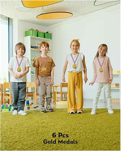 Miniatura 6 de Jauisus 6 medallas de oro para premios, medallas de metal para el primer lugar, estilo olímpico, premios para deportes, fiestas, torneos, premios,