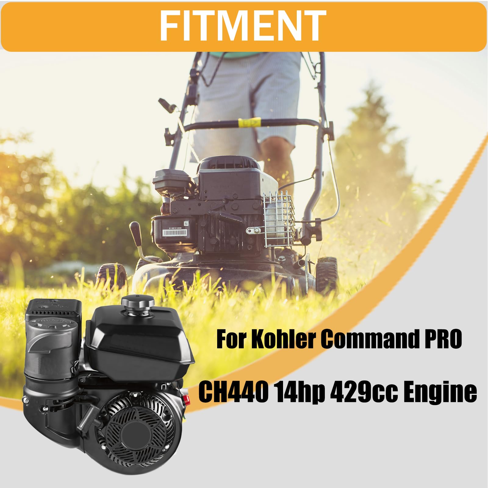 Conjunto original de arranque para Kohler CH440 Command Pro 14hp 429cc motor lavadora a presión divisor de troncos Tiller retroceso arranque cable de repuesto 17 165 22-S