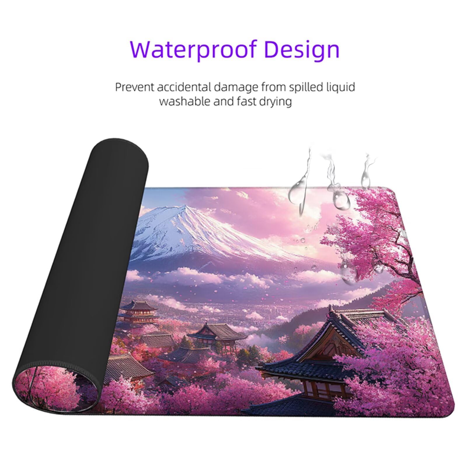 Różowa podkładka pod mysz, podkładka pod mysz pod biurko pałac XXL 1200 x 600 x 3 mm duża podkładka pod mysz z antypoślizgową gumową podstawą, podkładka pod mysz do gier dla graczy, akcesoria biurowe