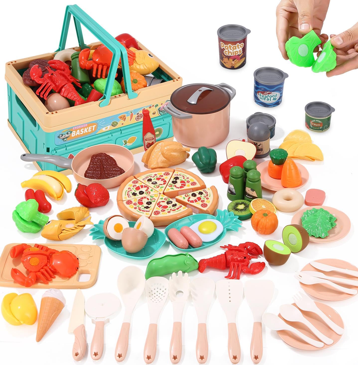 16 Pièces Ustensiles De Cuisine Pour Enfants – Just Like Home – Multicolore