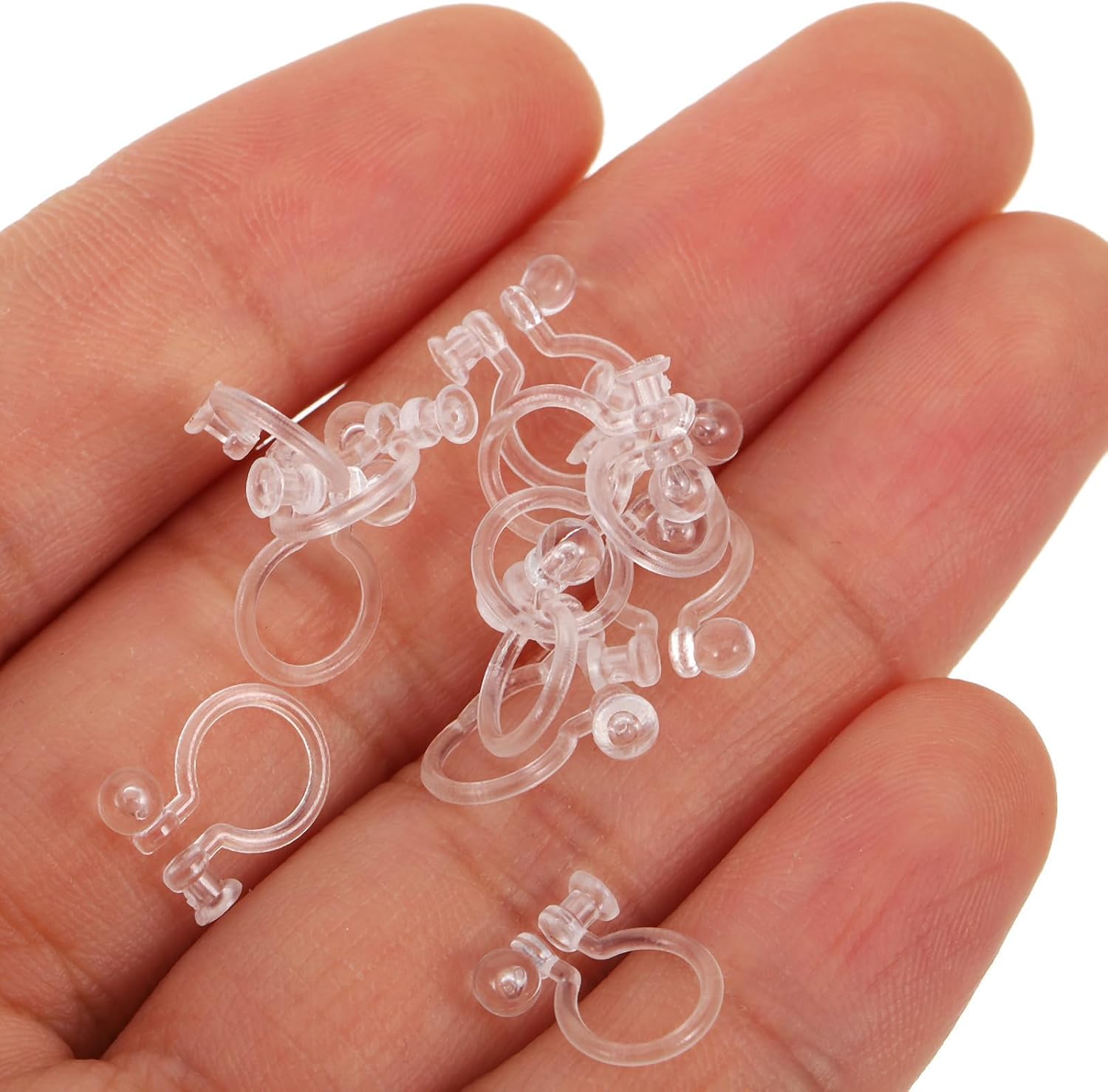 50pcs U Type Plastic Earring Converter for Hook Earrings image 4