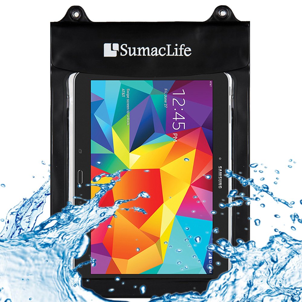 10.6inch Waterproof Pouch Dry Bag for Samsung Galaxy Tab 4 10.1, Samsung Galaxy Tab S 10.5inch Tablets, Acer Iconia Tab 10, Switch V 10, Iconia One 10, Switch One 10, Black