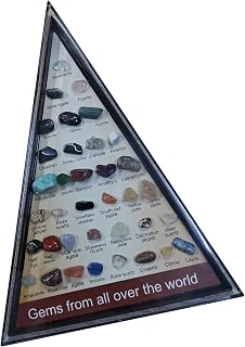 Assorted Miniature Natural Crystal Agate Stones for Jewelry Making and Decorative Mineral Displaying Case Included Crystal Gemstones Educational Set