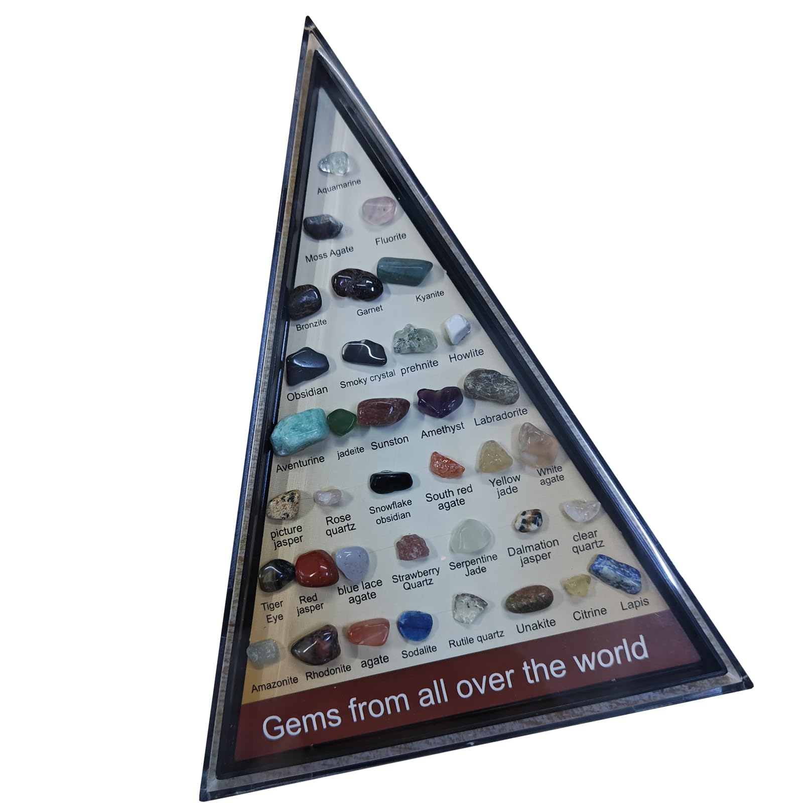 Cazstyk Yellow Multifuntional Natural Stone Set Containing 36 Crystal Agate Minerals Suitable For Collectors And Enthusiasts Crystal Gemstones Educational Set