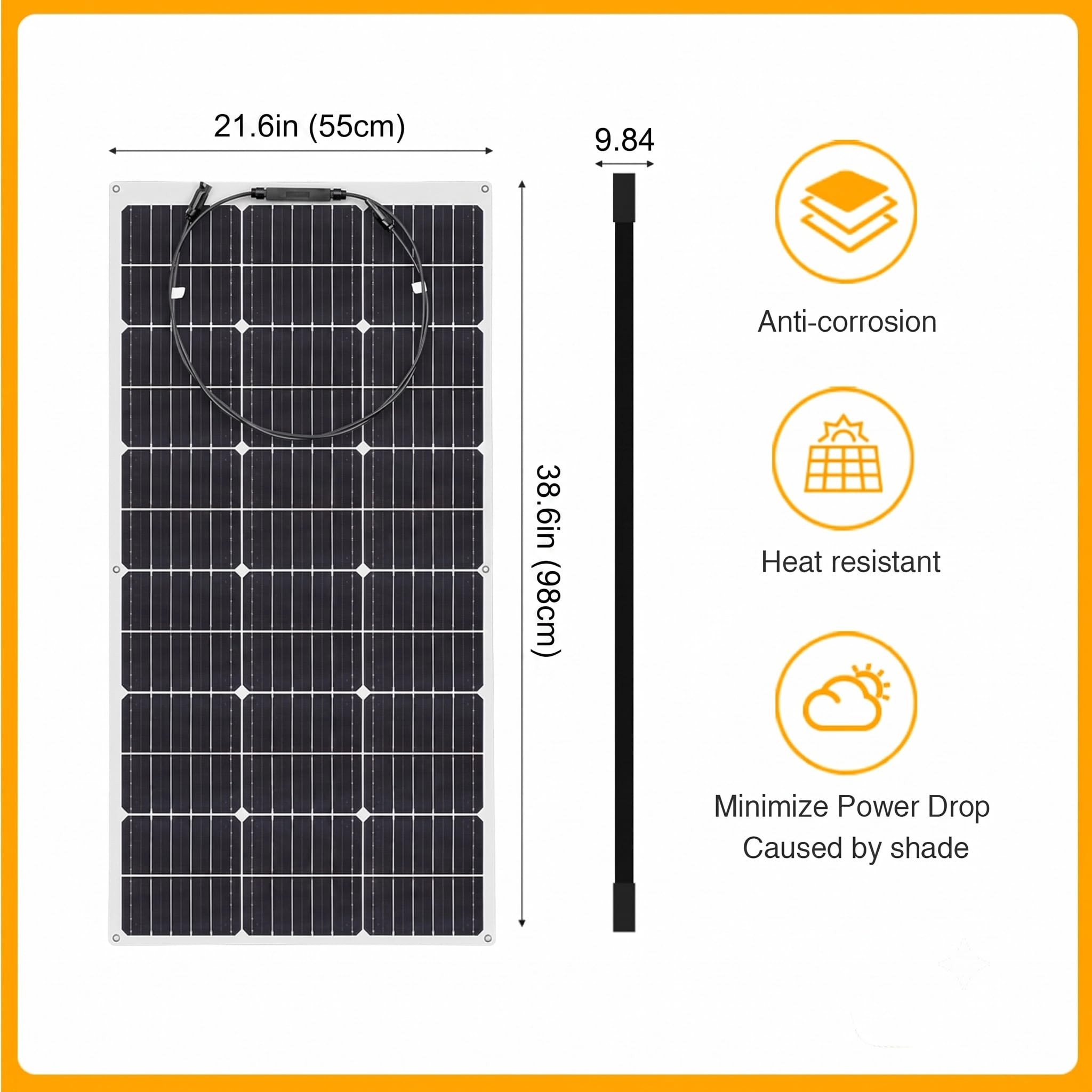 XINPUGUANG Zestaw paneli słonecznych 200 W, 12 V, 2 szt. 100 W, elastyczne moduły solarne Mono PERC 20 A, regulator solarny do łodzi, samochodu, przyczepy kempingowej, ładowanie akumulatora 12 V