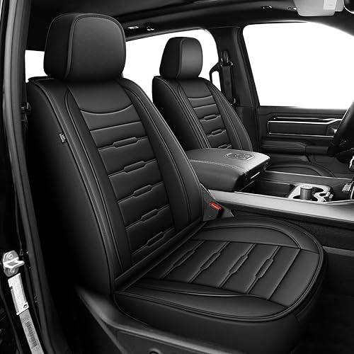 Miniatura 8 de AOMSAZTO - Fundas impermeables de cuero para asientos de auto, ajuste personalizado para 2009-2024 2025 Dodge Ram 1500 2500 3500, cabina de