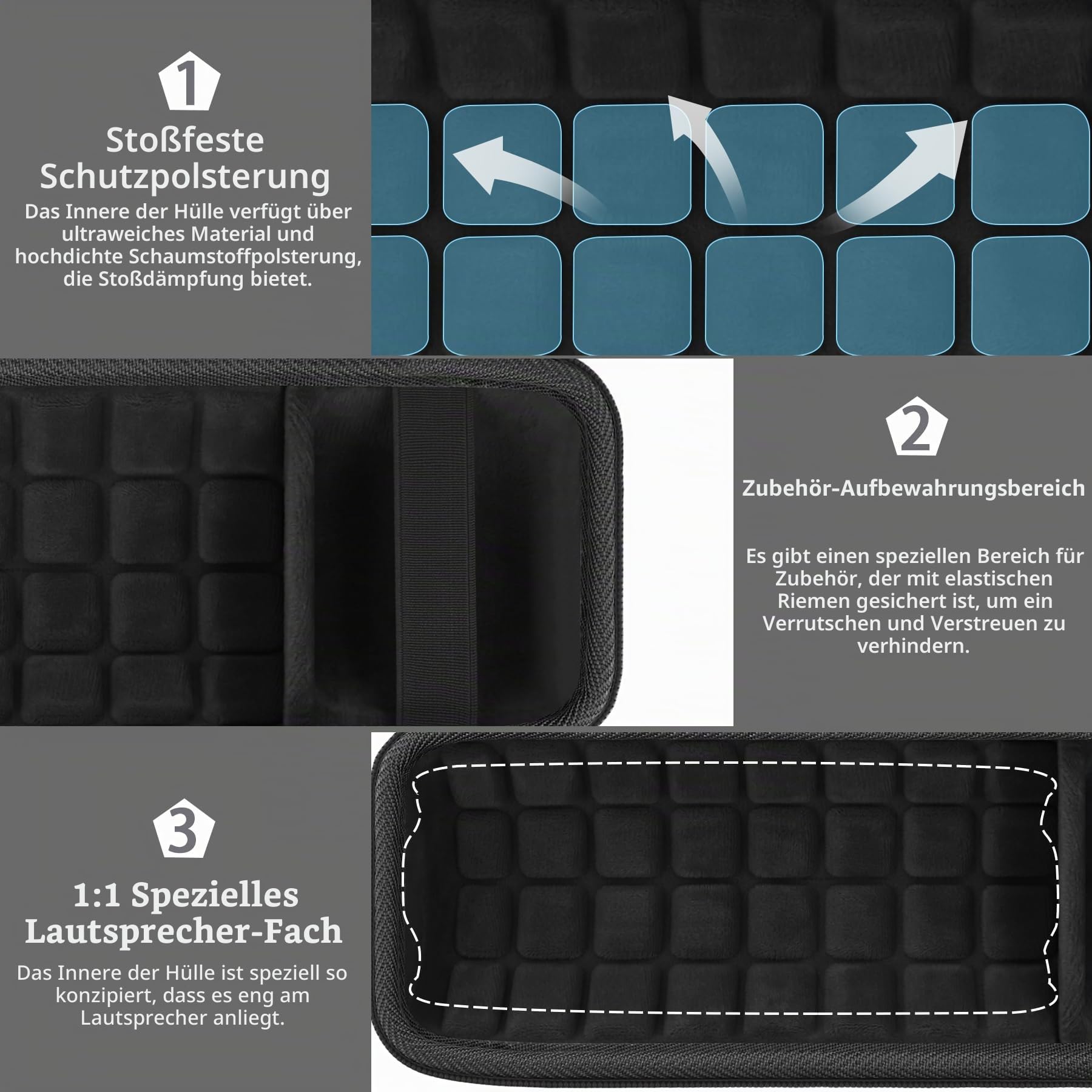 co2CREA Hartschalen-Schutzhülle für JBL Flip 7 FLip6 Flip 5, tragbarer Bluetooth-Lautsprecher (nur Box)