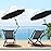 XLINGZA UPF 50+ Beach Umbrella with Adjustable Universal Clamp