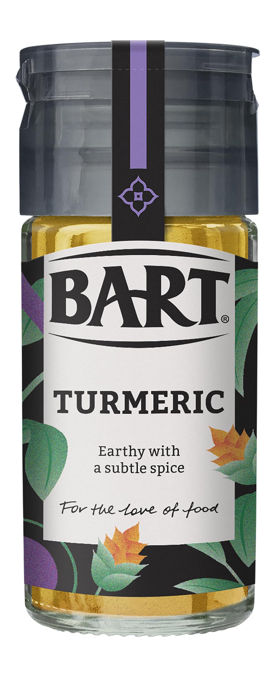 BART Ground Turmeric Jar - Pack of 6 x 49g - Earthy, Aromatic & Bitter Ideal for Indian Curry or Overnight Oats