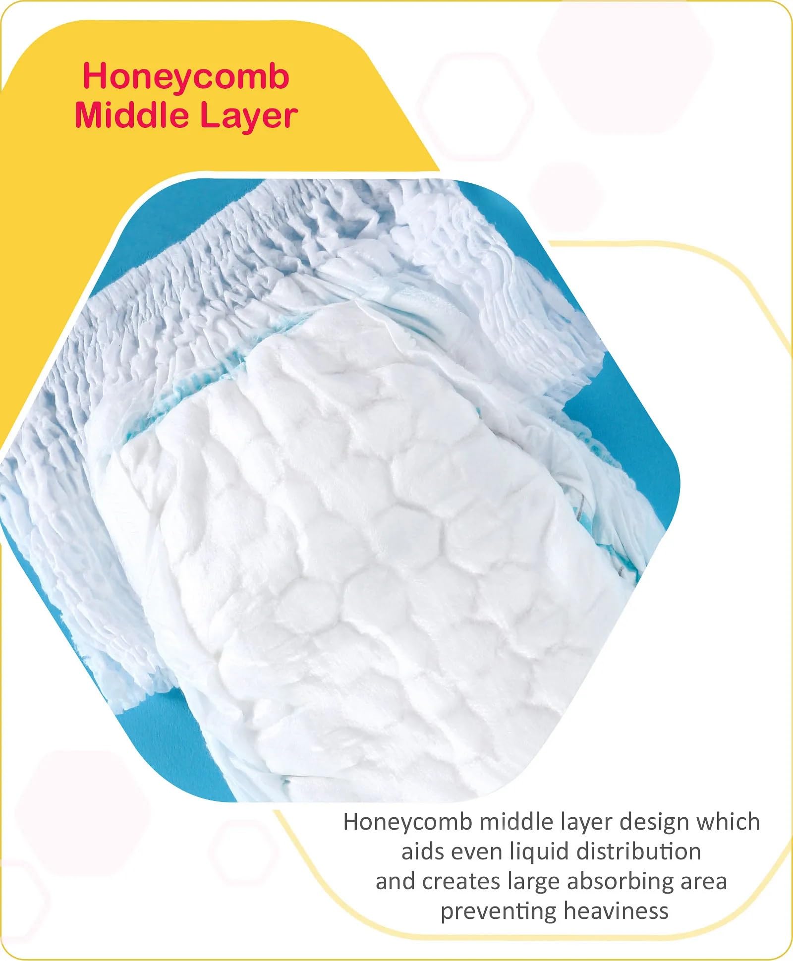 babyhug Advanced Soft Pant Style Diaper | 3D Leak Guard | Honey Comb Technology | Dermatologically Tested | Size - Extra Large (XL) | 12 to 17 kg - 56 Pieces 2