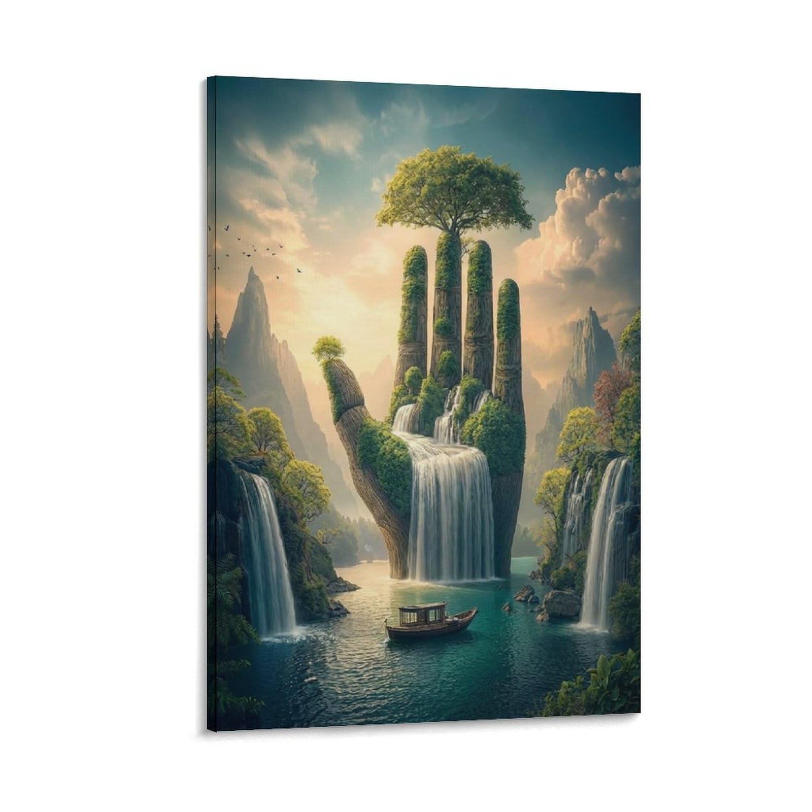 DHBANEIOK Fantasy Landscape Art Poster Artwork Giclee Canvas Prints Modern Wall Art Picture Wall Hanging for Bedroom Living Room Decor 20x30inch(50x75cm)