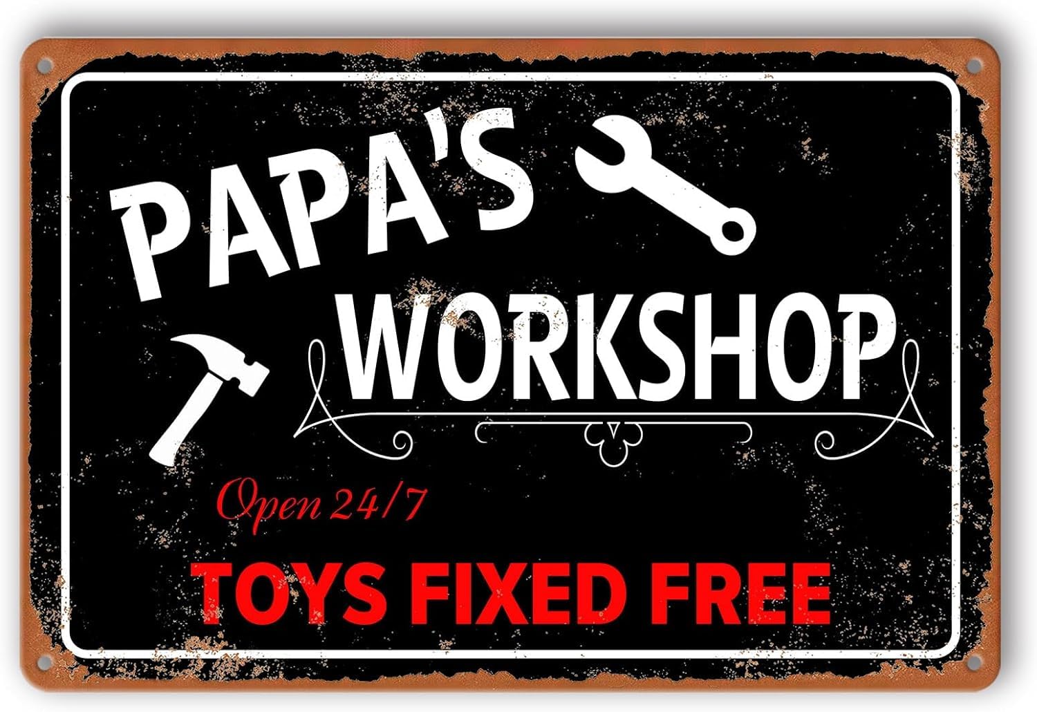 Metal Tin Sign Vintage Home Decor Garage Decor For Men Wall Decorations Cool Papa's Workshop Decor Garage Signs Tool Poster Man Cave Decor And Accessories Tin Signs Grandpa And Papa s 8x12 inch