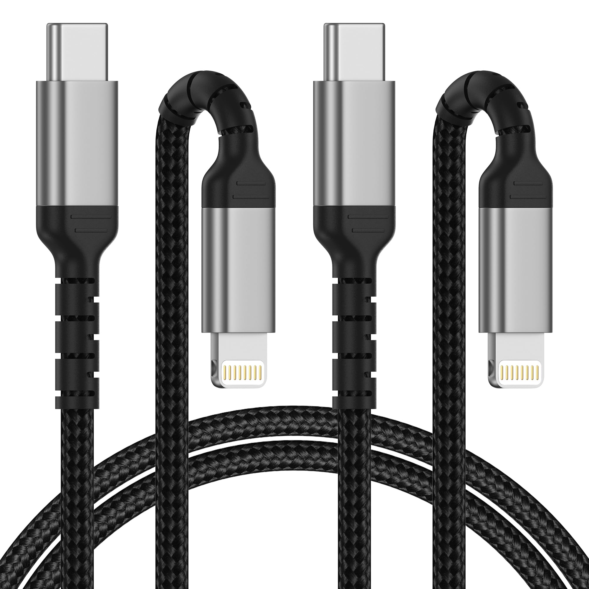 USB C auf Lightning Kabel 1M 2Pack, [MFi-Zertifiziert] Typ C to Lightning Ladekabel, USB-C Lightning schnellladekabel für iPhone 13/13 Pro/13 Pro Max/13 Mini/12/12 Pro Max/12 Mini/11 Pro/X/XS/XR/8/SE