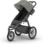 UPPAbaby Ridge V2 Jogging Stroller | All-Terrain Performance Suspension + Never-Flat Tires Built for Walking, Running + Trails | Water Bottle Holder Included | James (Black |Carbon Frame)