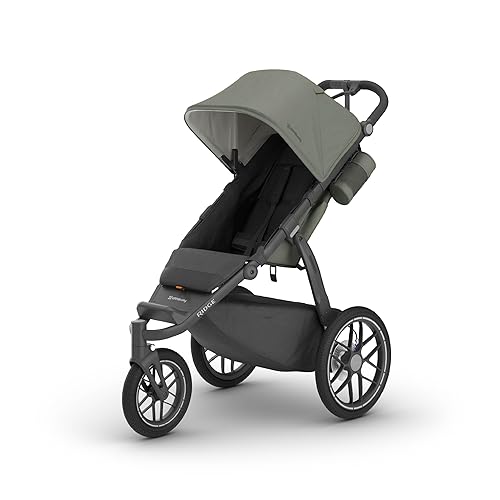 UPPAbaby Ridge - Cochecito de jogging | Rendimiento todo terreno con suspensión + neumáticos nunca planos diseñados para caminar, correr + senderos,