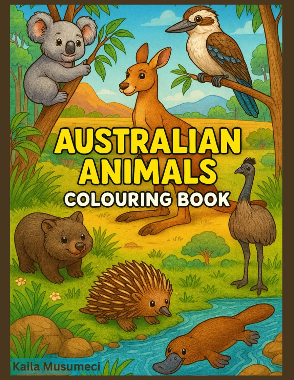 Australian Animals Colouring Book