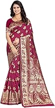C J Enterprise Women's Pure Soft Kanjivaram Silk Saree Banarasi Design Style With Blouse Piece for Wedding (Pari9016-51)