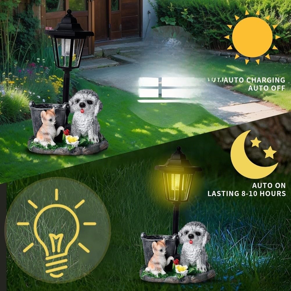 Luce animale della resina ad energia solare per il percorso del giardino