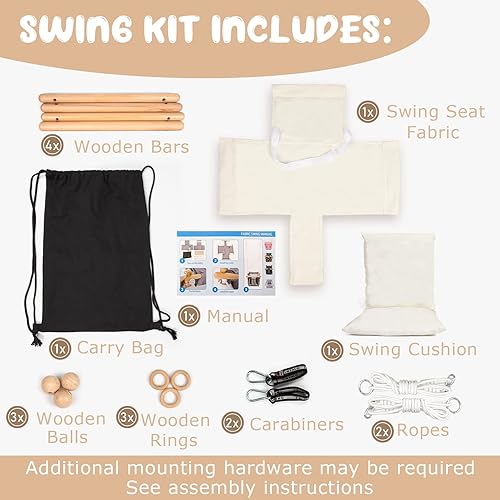 Miniatura 4 de Columpio para bebé con cinturón de seguridad, columpio de lona para colgar en el exterior, columpio de árbol, gran regalo para bebés, niños, niñas,